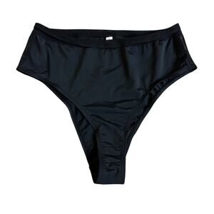 🍷Young & Reckless black high waisted high hip bikini bottoms size large